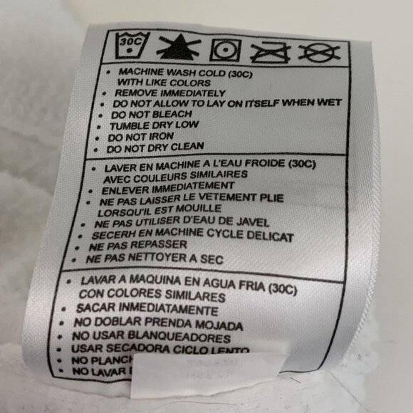 Nike Size Large Fleece Sweatshirt White Zip Up Pockets Logo Spellout Womens - Picture 5 of 6